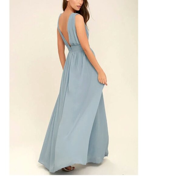 Heavenly Hues Light Blue Maxi Dress Size Small by Lulu's NWOT - Picture 4 of 8